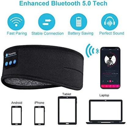 Fone Bluetooth écouteurs sport bandeau de couchage élastique sans fil casque musique masque pour les yeux sans fil Bluetooth casque bandeau