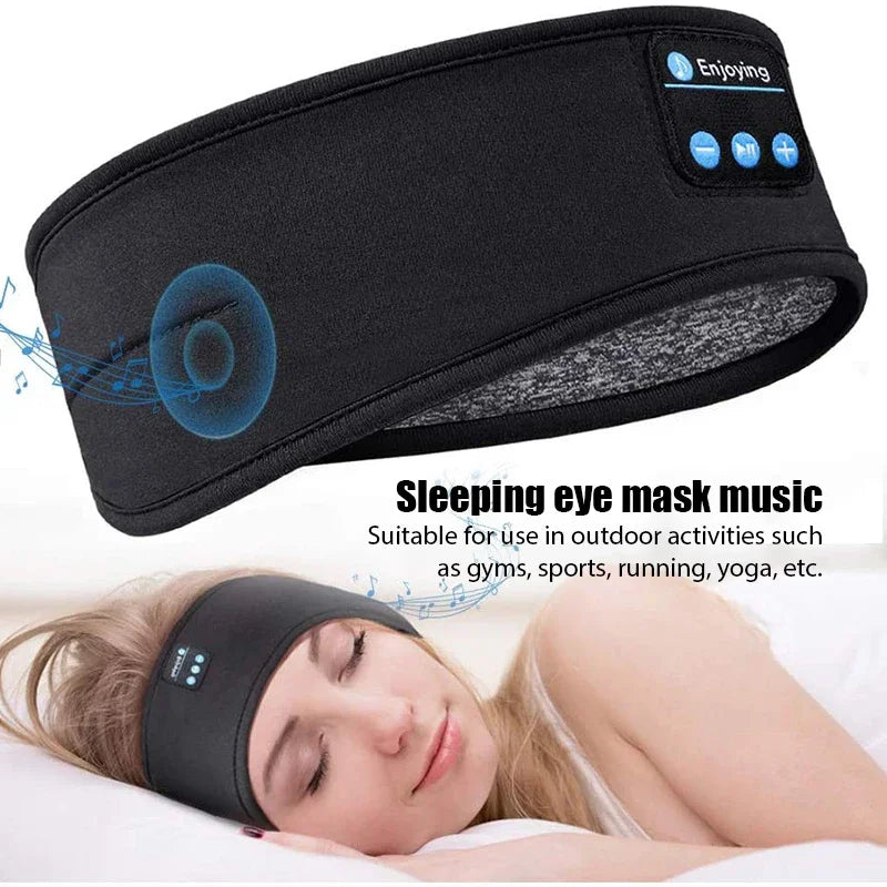 Fone Bluetooth écouteurs sport bandeau de couchage élastique sans fil casque musique masque pour les yeux sans fil Bluetooth casque bandeau