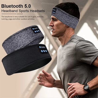 Fone Bluetooth écouteurs sport bandeau de couchage élastique sans fil casque musique masque pour les yeux sans fil Bluetooth casque bandeau
